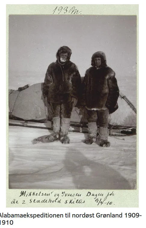 Historic photograph of Ejnar Mikkelsen and Iver Iversen
