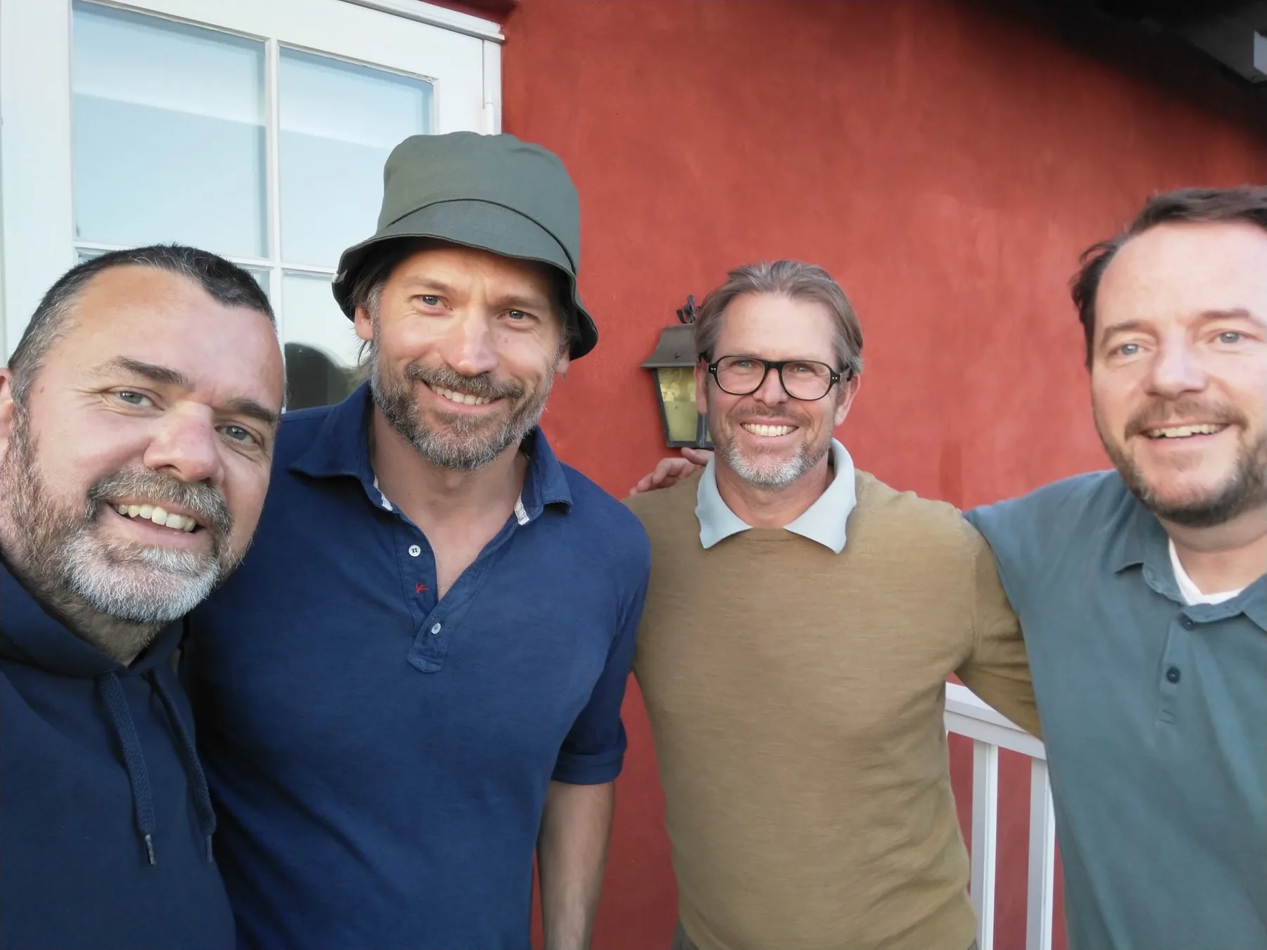 Joe Derrick and Nikolaj Coster-Waldau during development of Against the Ice