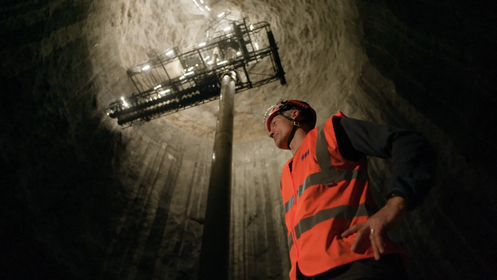 Nikolaj Coster-Waldau inside an underground energy facility